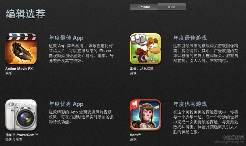 2012年iPhone和iPad最佳应用和游戏精选