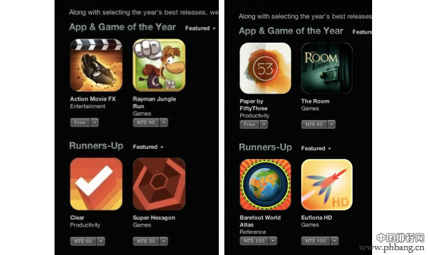2012年iPhone和iPad最佳应用和游戏精选
